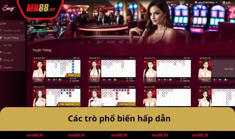 Các trò phổ biến hấp dẫn