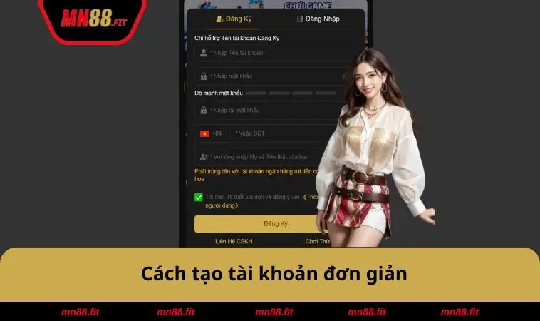 Cách tạo tài khoản đơn giản