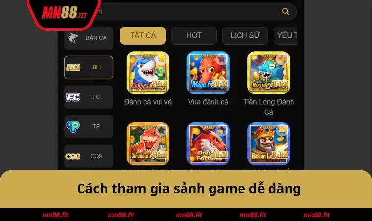 Cách tham gia sảnh dễ dàng