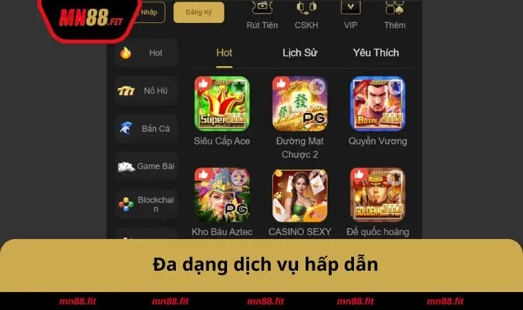 Đa dạng dịch vụ hấp dẫn