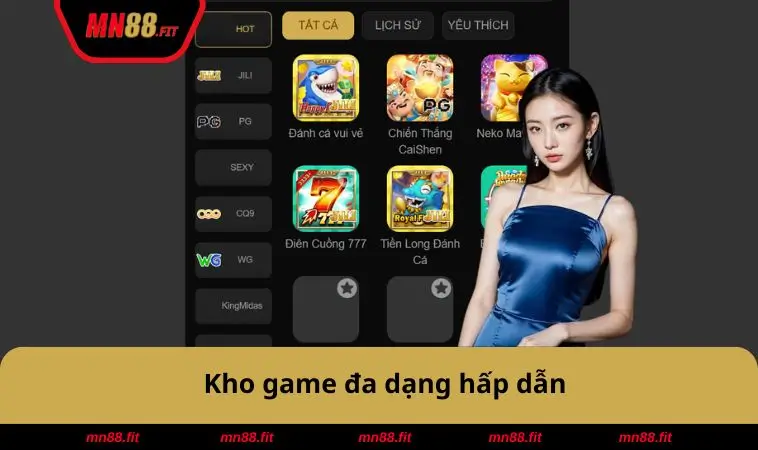 Kho game đa dạng hấp dẫn