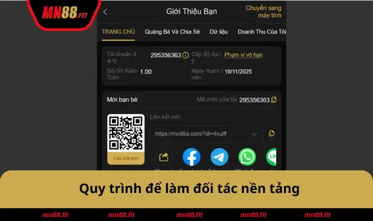 Quy trình để làm đối tác nền tảng