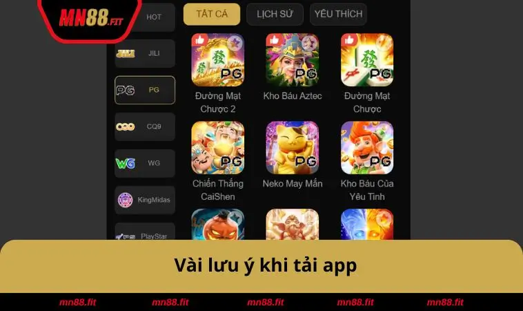 Tải App MN88 3 Vài lưu ý khi tải app